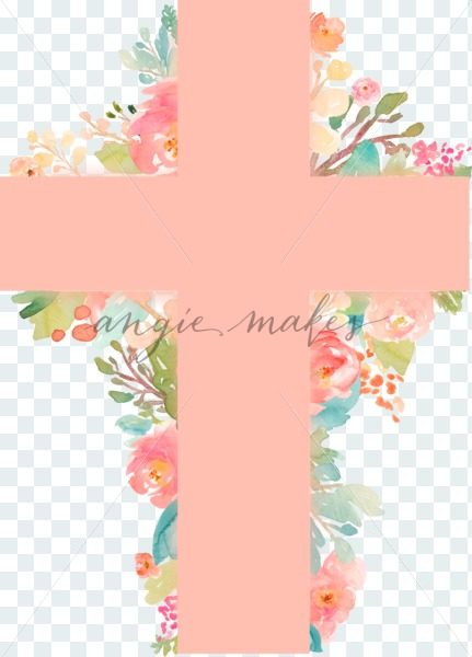 431x600 Download This Beautiful Easter Cross With Flowers - Cross Watercolor