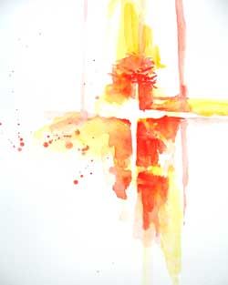 250x313 Watercolor Tattoo - Cross Watercolor