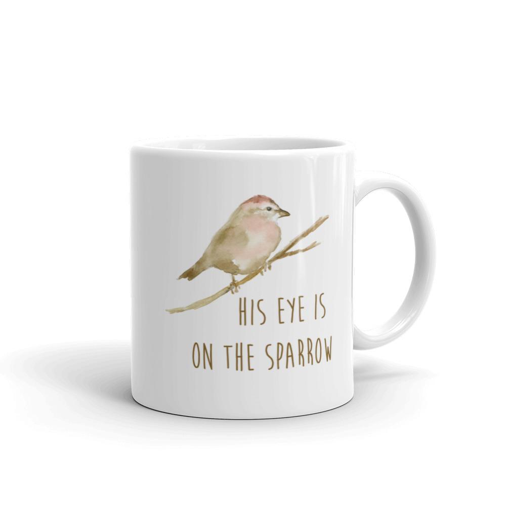 1000x1000 His Eye Is On The Sparrow Watercolor Coffee Mug Susan Windsor - Cup Watercolor