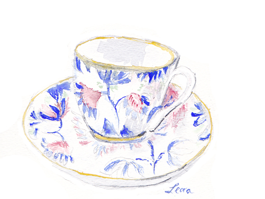 520x391 Teacup Watercolor - Cup Watercolor