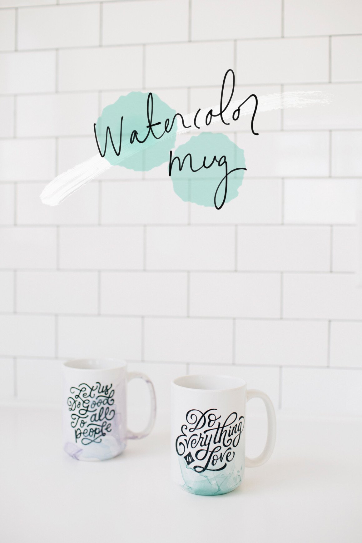 1159x1739 Watercolor Mug Diy Walk In Love. - Cup Watercolor