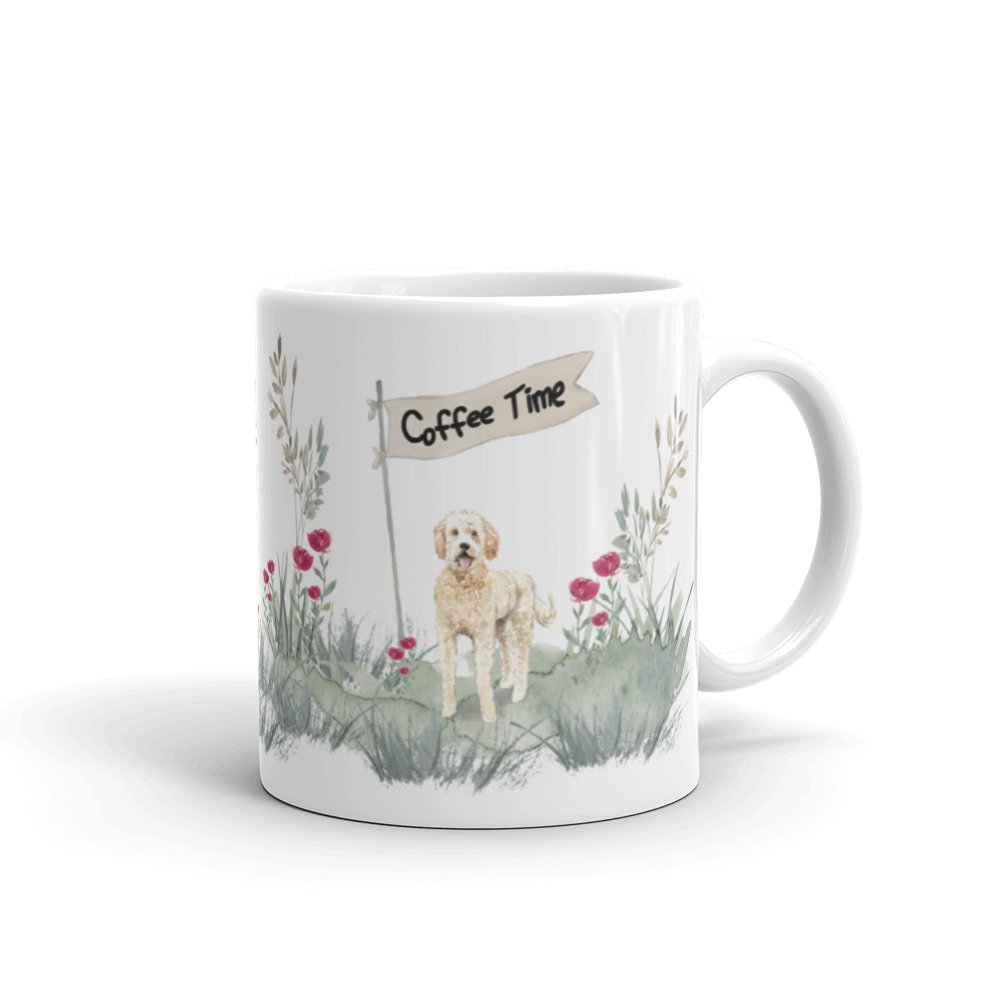 1000x1000 Goldendoodle Mug Dog Watercolor Coffee Tea Mugdog Mugcoffee - Cup Watercolor