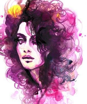 302x361 Naturally Curly Hair Natural Black Beauties - Curly Hair Watercolor