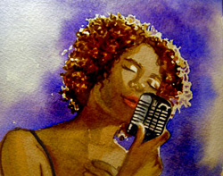 250x197 Painting Black Curly Hair - Curly Hair Watercolor