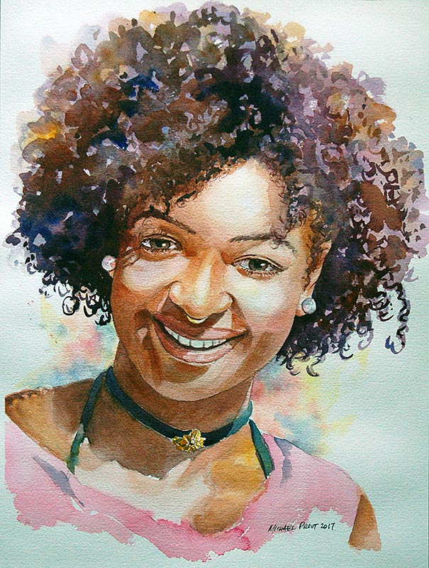 605x800 Super Tight Curls - Curly Hair Watercolor