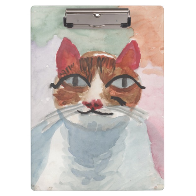 630x630 Cute Cat Watercolor Painting - Cute Cat Watercolor