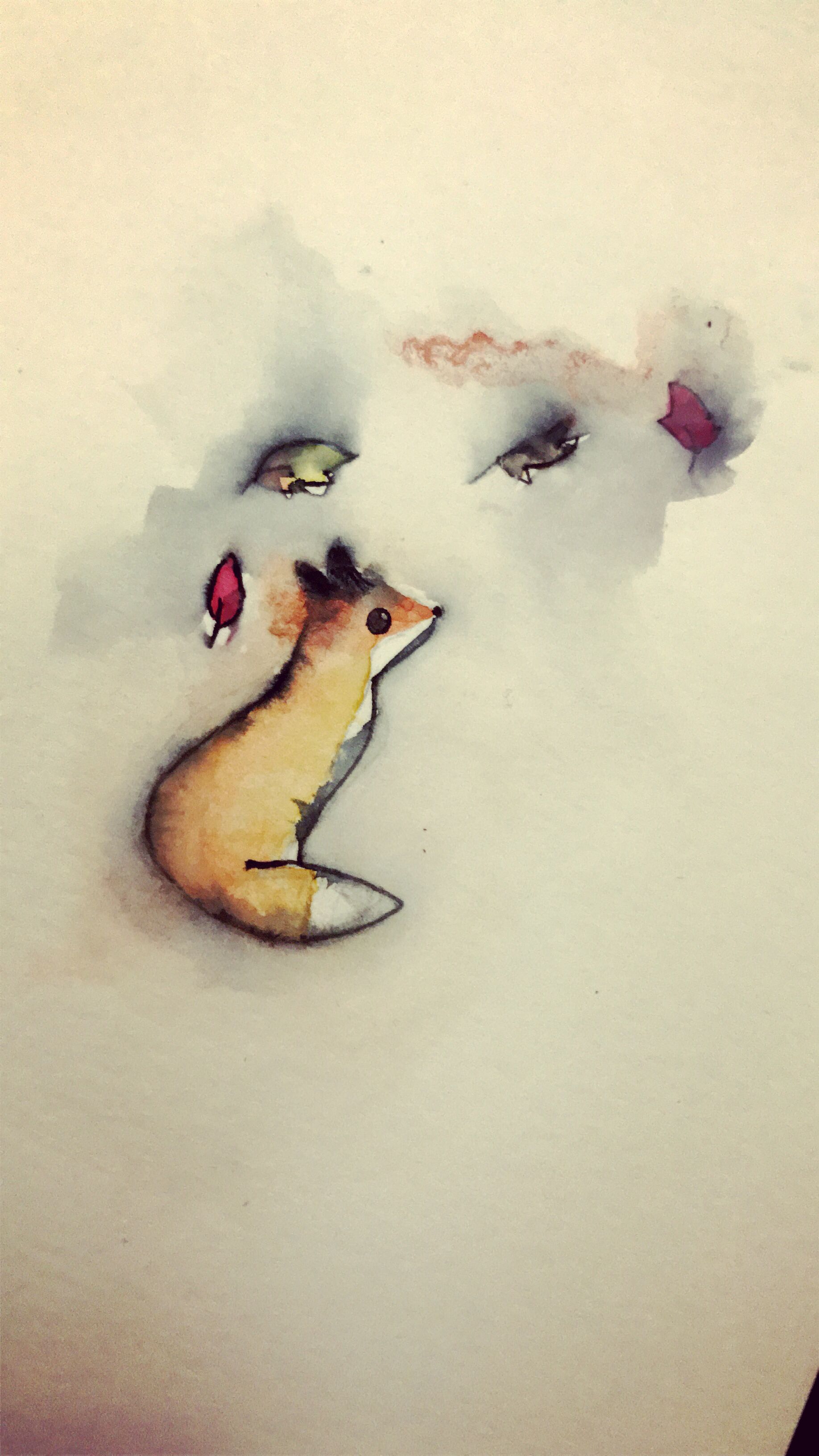 1836x3264 Cute Watercolor Fox Art!!!!! Watercolor Fox - Cute Watercolor