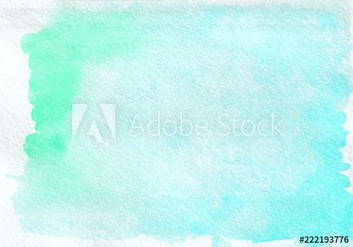 500x349 Cyan Or Light Blue And Aquamarine Horizontal Watercolor Gradient - Cyan Watercolor