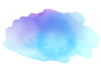 347x240 Watercolor Blue Splash. Abstract Cyan Blot Background. Sea - Cyan Watercolor