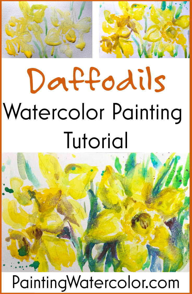 736x1128 Daffodils Watercolor Sketch Watercolor Painting Tutorial - Daffodil Watercolor