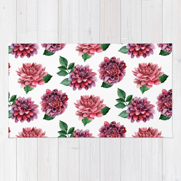 700x700 Dahlia Watercolor Flowers Red Floral Pattern Gift For Her - Dahlia Watercolor