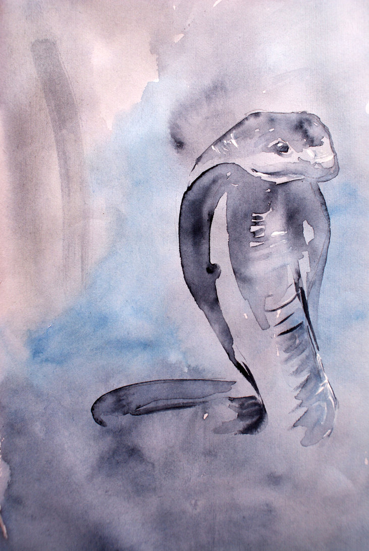 731x1092 Daily Watercolor Cobra By Nico Northlights - Daily Watercolor