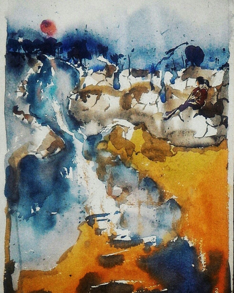 979x1224 94 Day Ninety Four, Watercolor Landscape, - Daily Watercolor