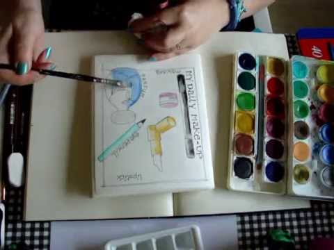 480x360 Art Journaling Amp Mixed Media 9 Watercolor My Daily Make Up.wmv - Daily Watercolor
