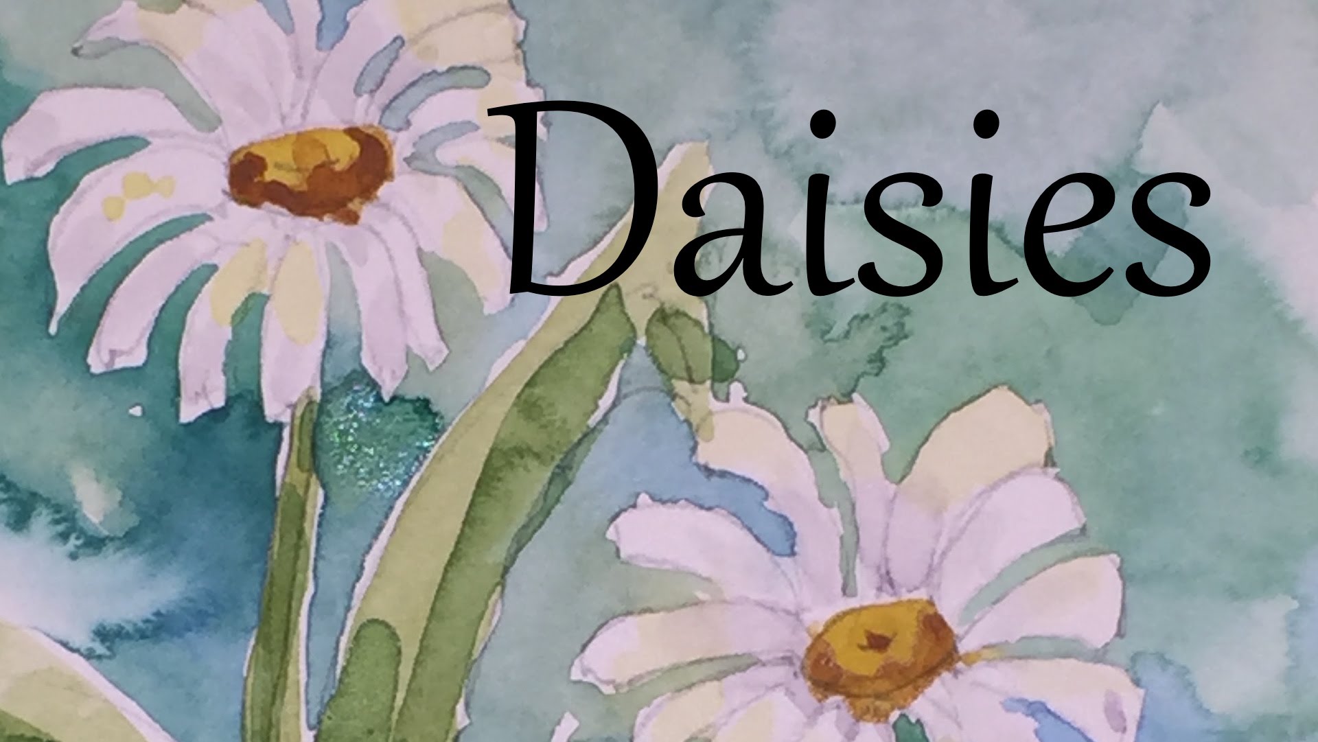 1920x1081 How To Paint Daisies Flowers In Watercolour Watercolor Draw - Daisy Flower Watercolor