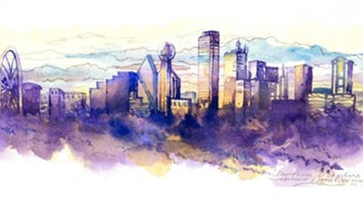 745x420 Sunday Funday Skyline Watercolor Basics Tickets - Dallas Skyline Watercolor