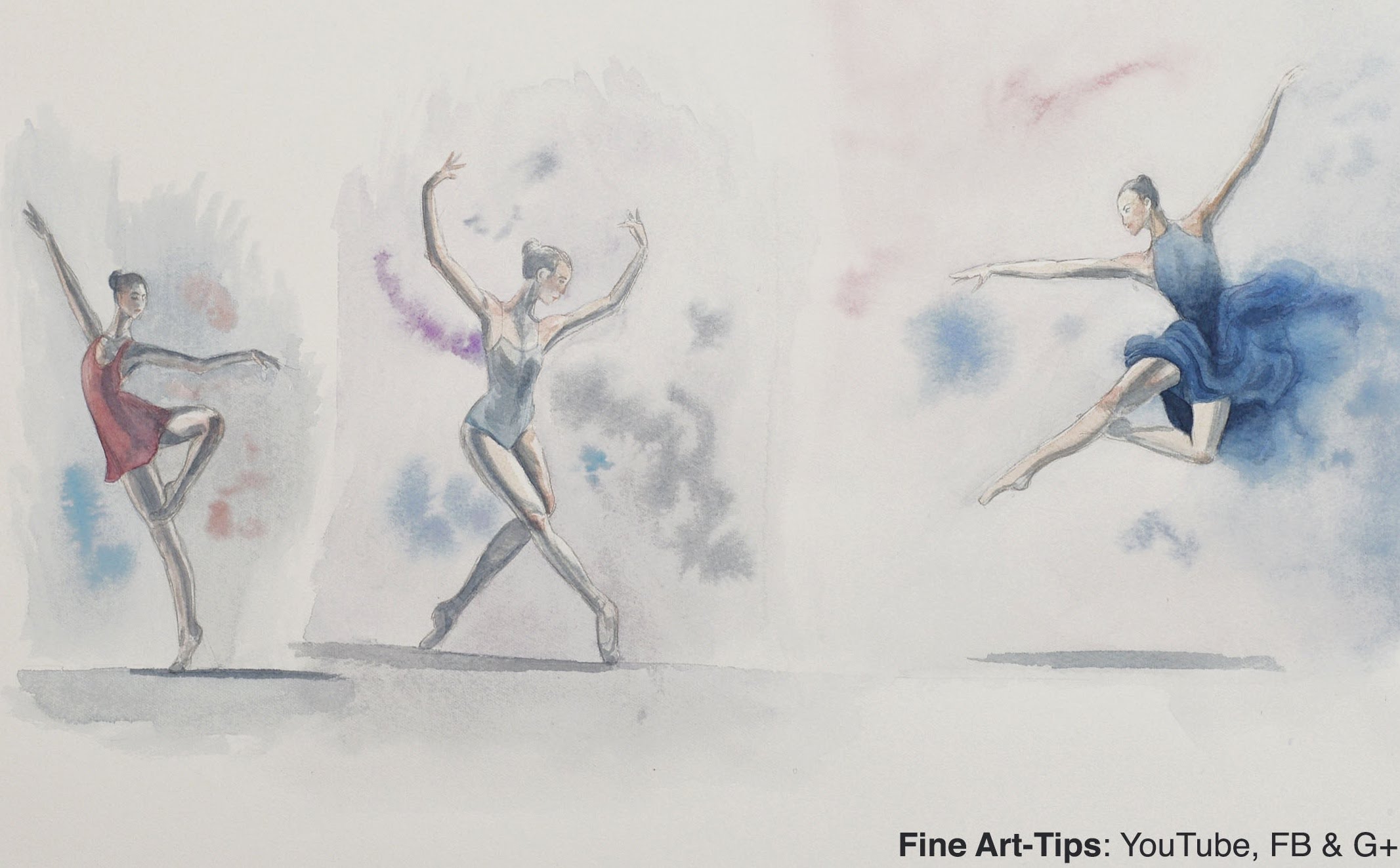 2133x1324 Ballerinas, How To Sketch Dancers In Watercolor - Dancer Watercolor