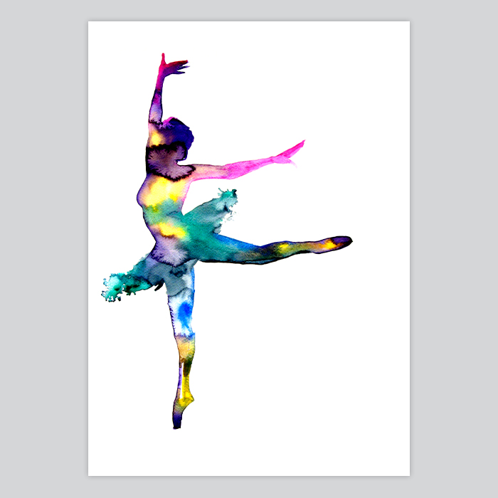 700x700 Dancer Watercolor Art Print - Dancer Watercolor