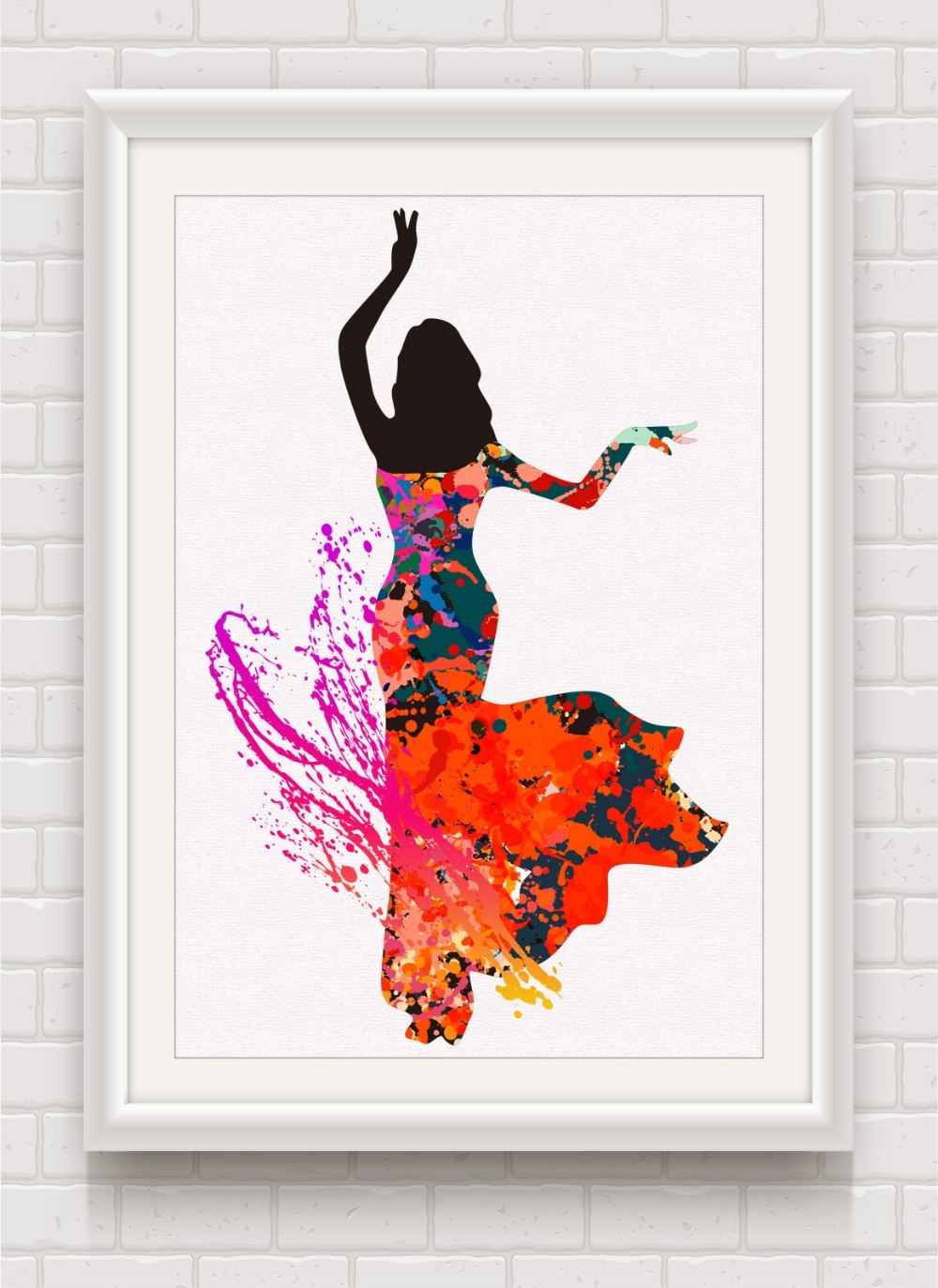 1000x1373 Dancer Watercolor Painting Art Print Poster House Wear Wall Art - Dancer Watercolor