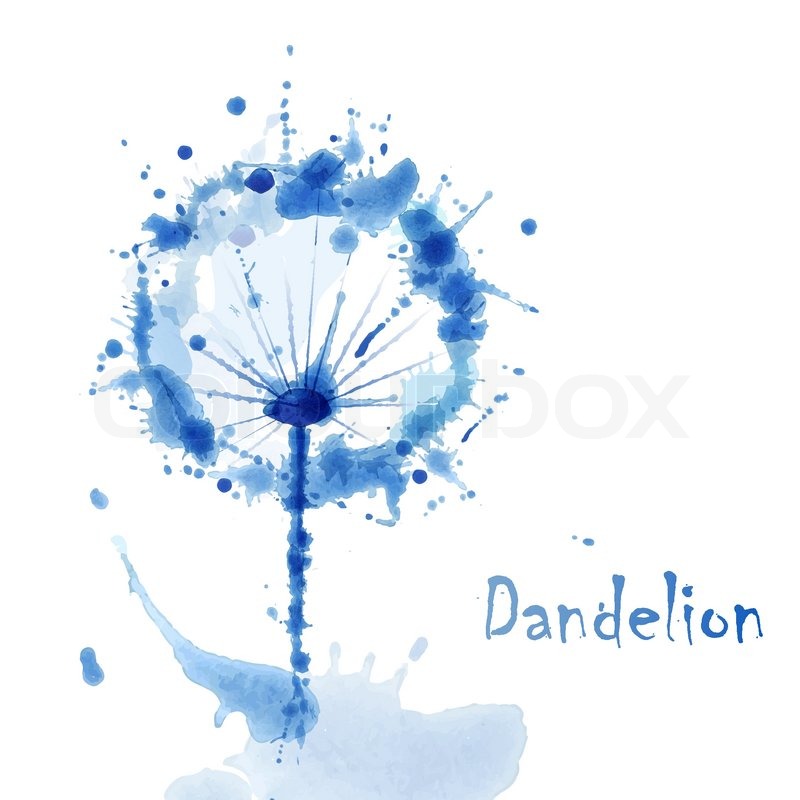 800x800 Abstract Watercolor Art Hand Paint Background With Flower - Dandelion Watercolor