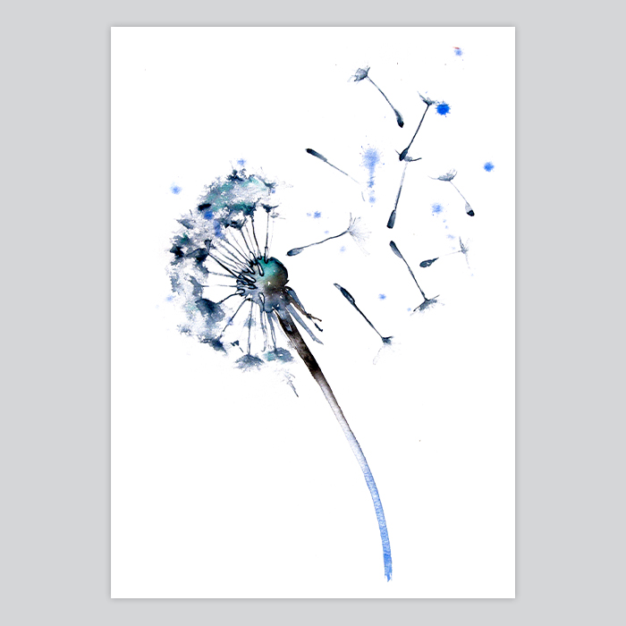 700x700 Watercolor Painting Dandelion - Dandelion Watercolor