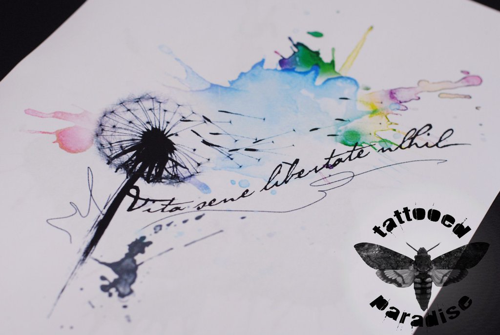 1024x687 Dandelion Watercolor By Dopeindulgence - Dandelion Watercolor