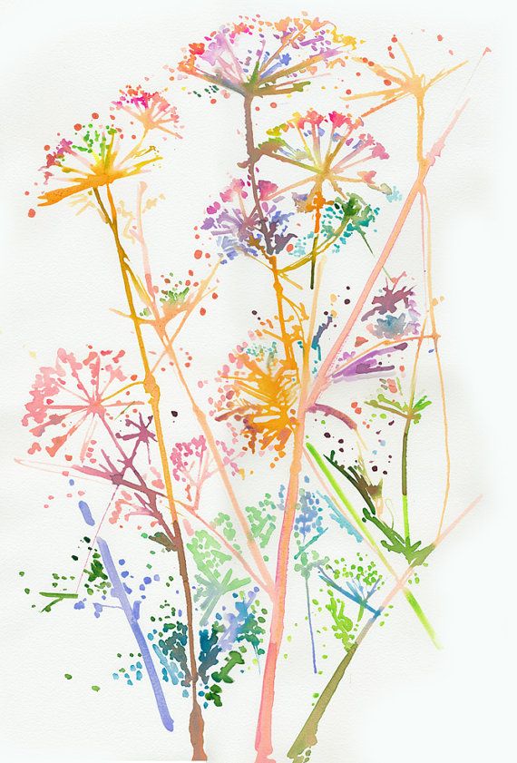 570x841 Flash Sale. Original Watercolor, Fashion Illustration - Dandelion Watercolor Painting