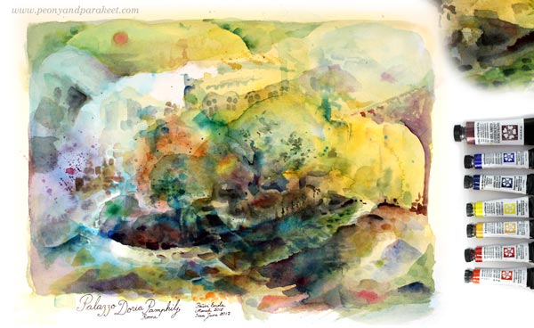 600x368 Painting A Loose Scenery With Daniel Smith Watercolors - Daniel Watercolor