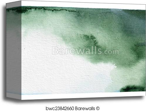 498x379 Canvas Print Of Dark Green Watercolor Background Barewalls - Dark Green Watercolor