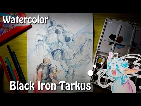 480x360 Black Iron Tarkus - Dark Souls Watercolor