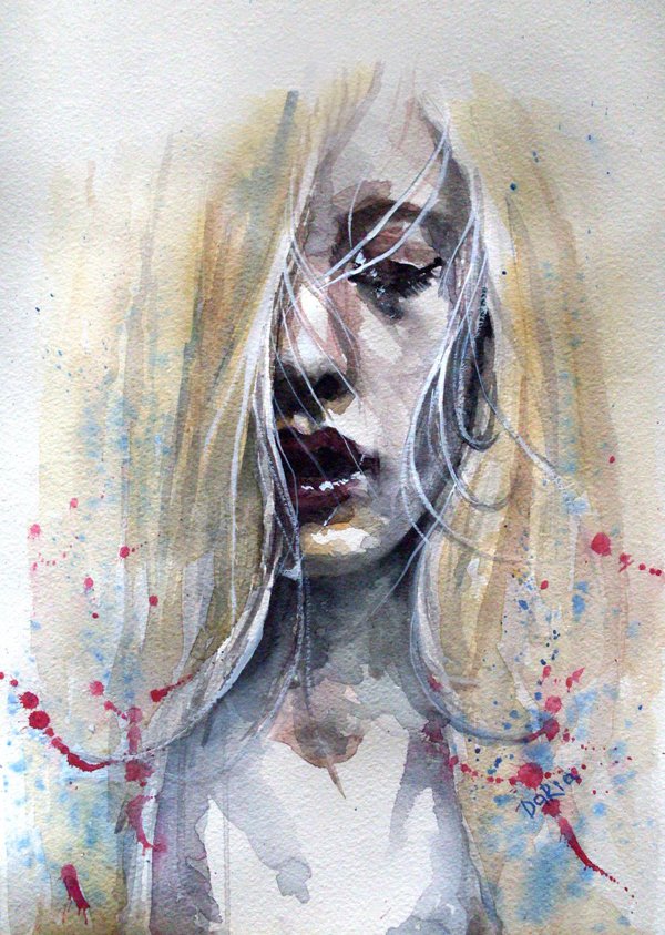 600x843 50 Mind Blowing Watercolor Paintings Art And Design - Dark Watercolor