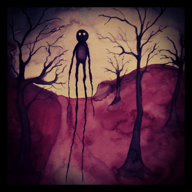 612x612 Watercolor Nekrodemon Art - Dark Watercolor