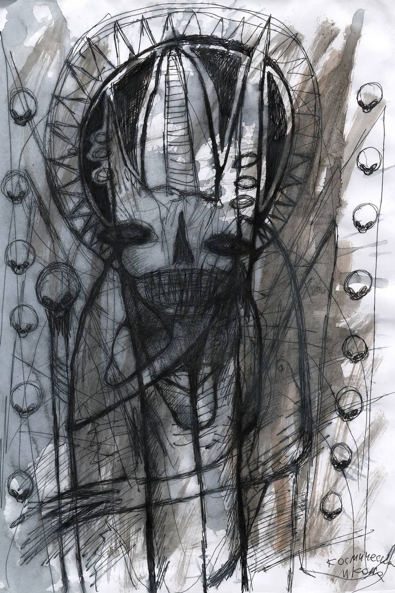 770x1155 Dark Space Icon - Dark Watercolor Painting