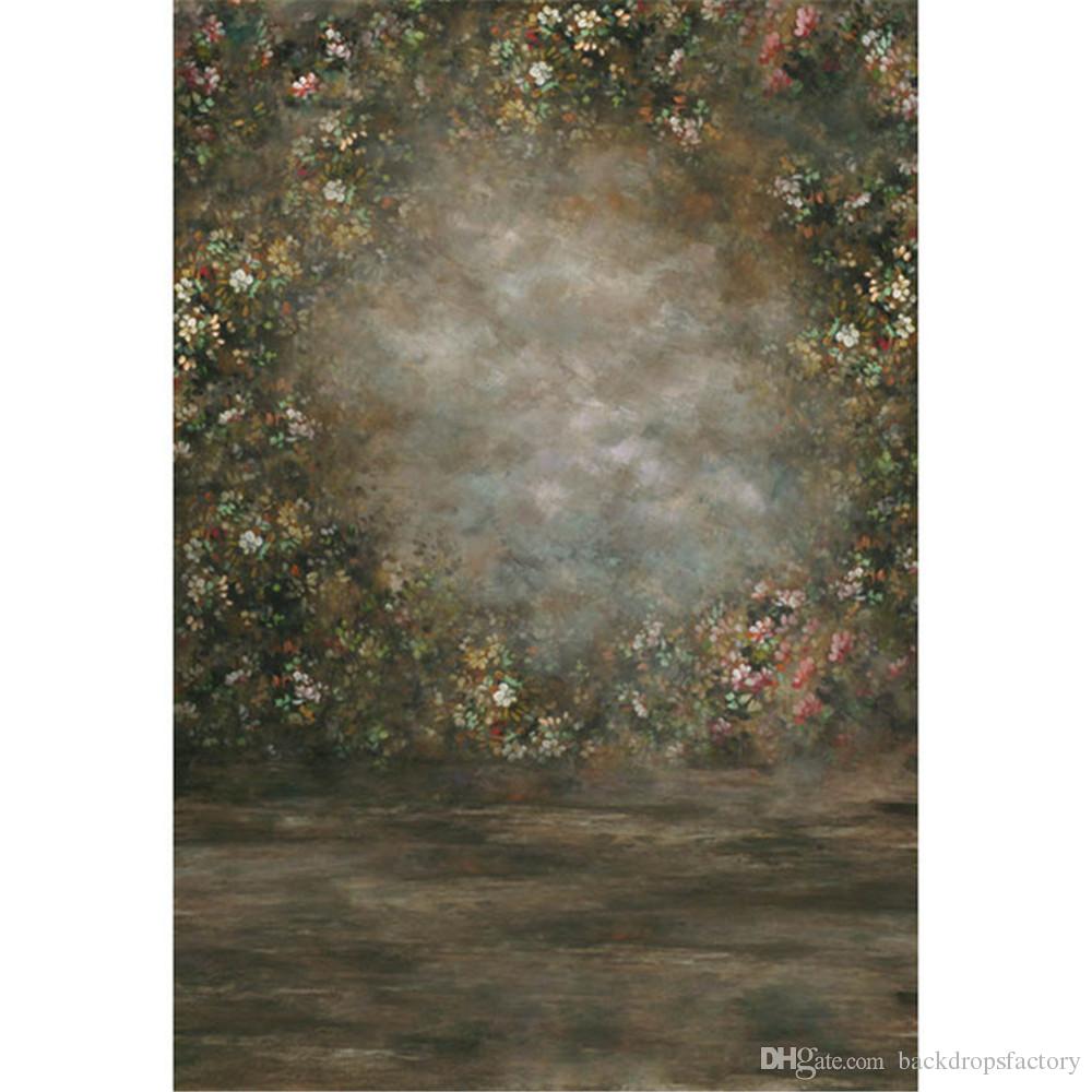 1000x1000 Retro Vintage Dark Watercolor Painting Backdrop Flowers Newborn - Dark Watercolor Painting