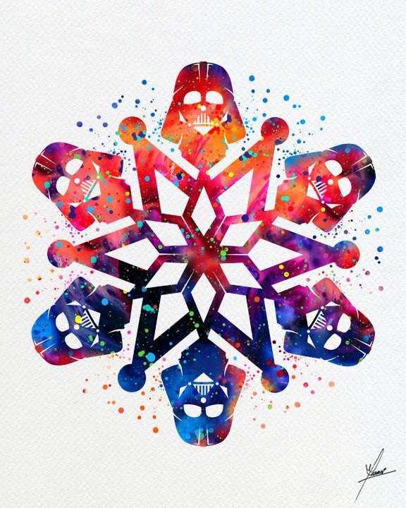 576x720 Darth Vader Watercolor Illustrations Wall Art Poster Wall Decor - Darth Vader Watercolor