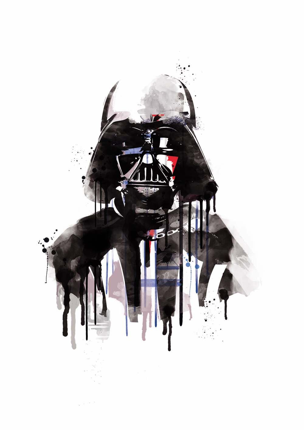 1000x1414 Watercolor Darth Vader Star Wars Alternative Poster Scifi Nerd - Darth Vader Watercolor