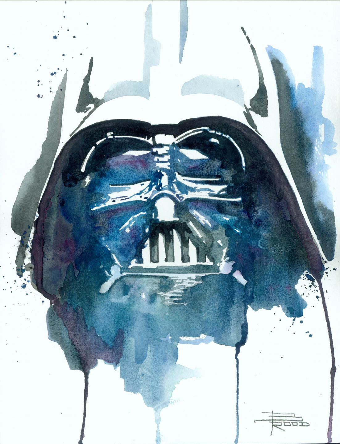 1102x1440 Vader - Darth Vader Watercolor