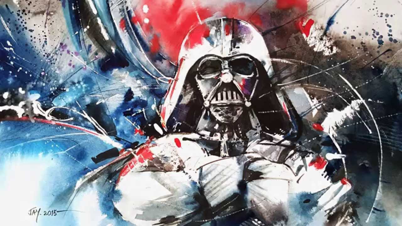 1280x720 Darth Vader - Darth Vader Watercolor