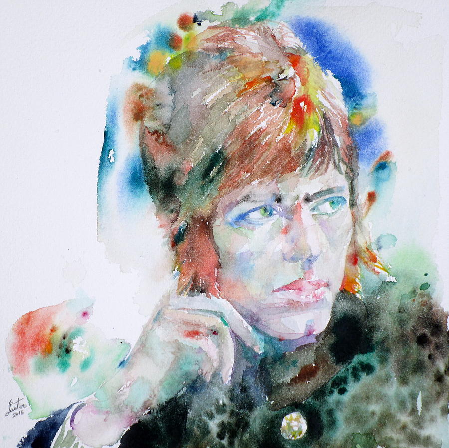 900x899 David Bowie - David Bowie Watercolor