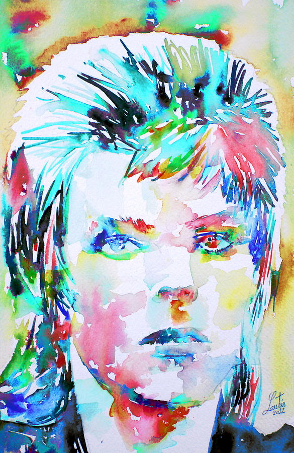 585x900 David Bowie - David Bowie Watercolor