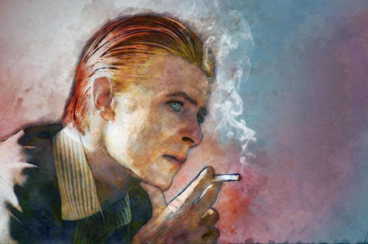 750x499 David Bowie 2017 - David Bowie Watercolor