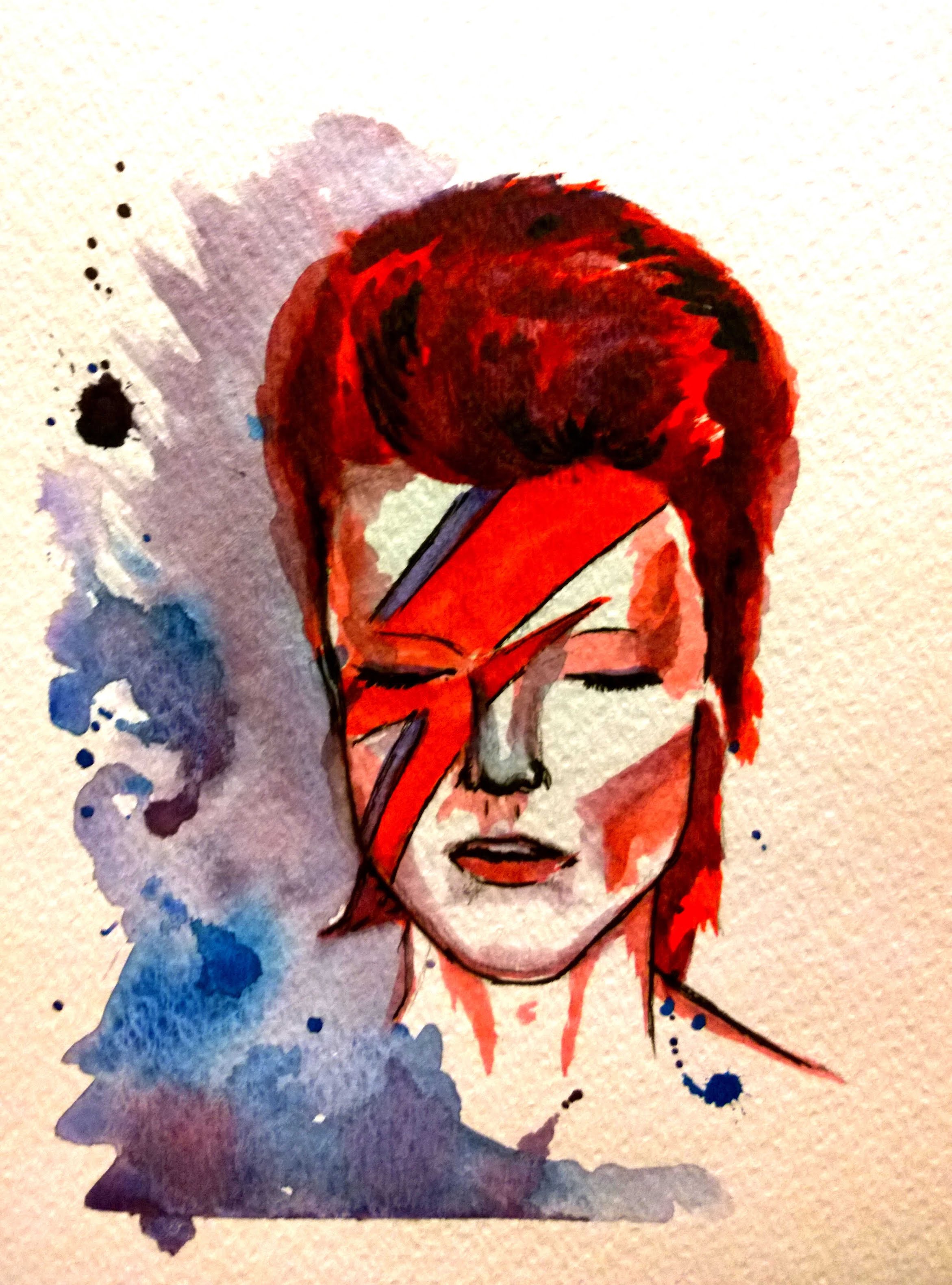 2342x3160 David Bowie Speed Painting - David Bowie Watercolor