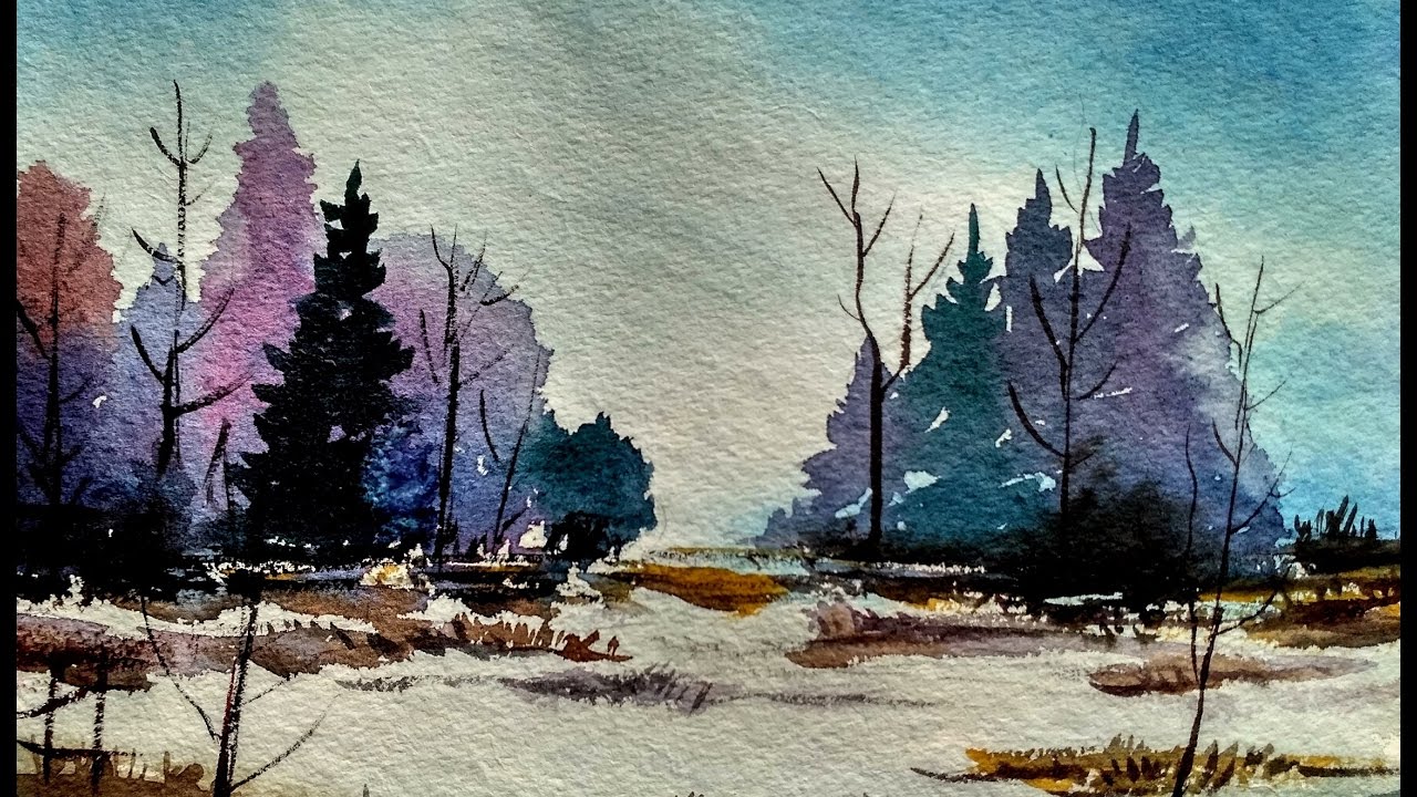 1280x720 Watercolor Landscape Tutorial How To Paint A Watercolor - David Watercolor