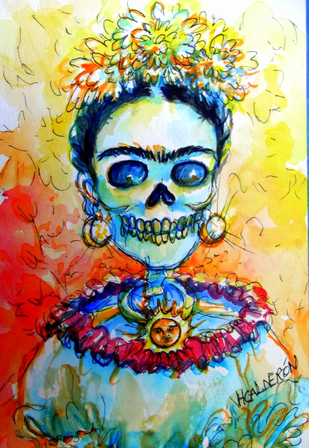 1024x1482 Day Of The Dead Art - Day Of The Dead Watercolor