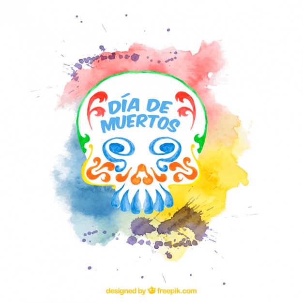 626x626 Watercolor Background For Day Of The Dead Vector Free Download - Day Of The Dead Watercolor