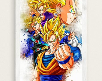 340x270 Dbz Watercolor Etsy - Dbz Watercolor