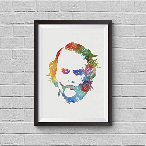 500x500 The Joker Watercolor Print Batman Movie Poster Dc - Dc Comics Watercolor