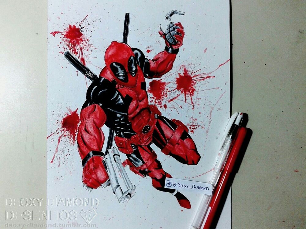 1000x750 Deadpool Watercolor By Deoxydiamond - Deadpool Watercolor