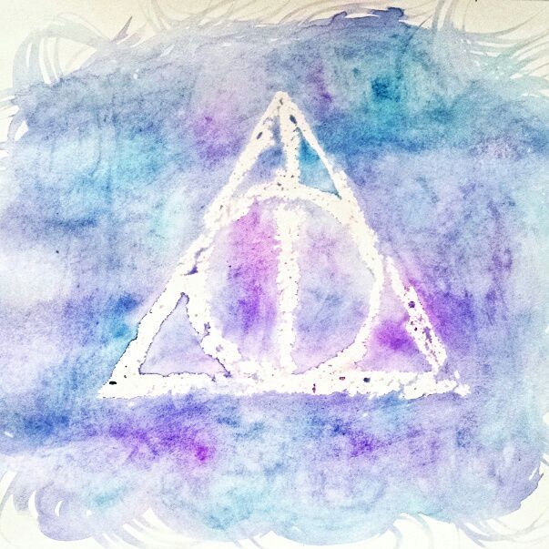 603x603 Watercolor Paintings Harry Potter Amino - Deathly Hallows Watercolor