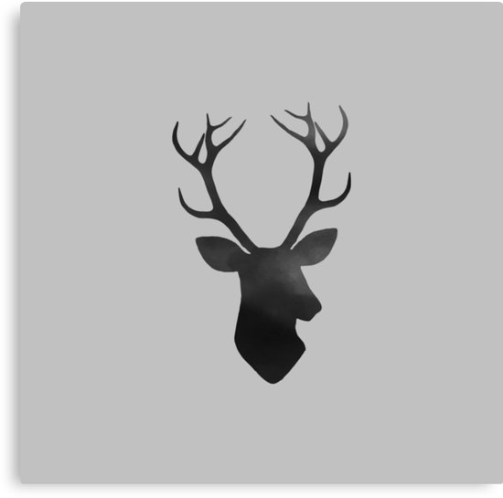 550x545 Deer Head Silhouette - Deer Head Watercolor